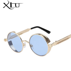 Gothic Steampunk Mens Sunglasses Coating Mirrored Sunglasses