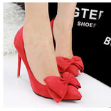 Women  High Heels Sexy Bow Pointed Toe