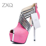 Stiletto sexy metal women High Heels