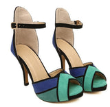Peep-Toe Pumps Sexy Thick High Heels