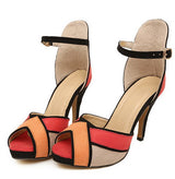 Peep-Toe Pumps Sexy Thick High Heels