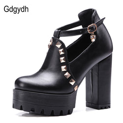 Gdgydh Buckle Casual High Heels