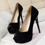 {D&H} High Heels Women's Pumps  Open Toe Platforms