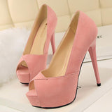 {D&H} High Heels Women's Pumps  Open Toe Platforms
