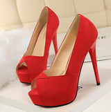 {D&H} High Heels Women's Pumps  Open Toe Platforms