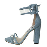 LALA IKAI P Transparent Clear High Heels