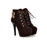 VINLLE Western Style High Heel Women Shoes
