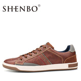 SHENBO Brand New Style Retro Style Men Shoes, High Quality Lace Up Men Casual Shoes