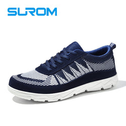SUROM Breathable Men Casual Lace Up Trainers