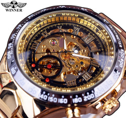 Winner Sport Design Bezel Golden Watch