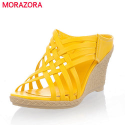 MORAZORA Gladiator High Heels Wedges